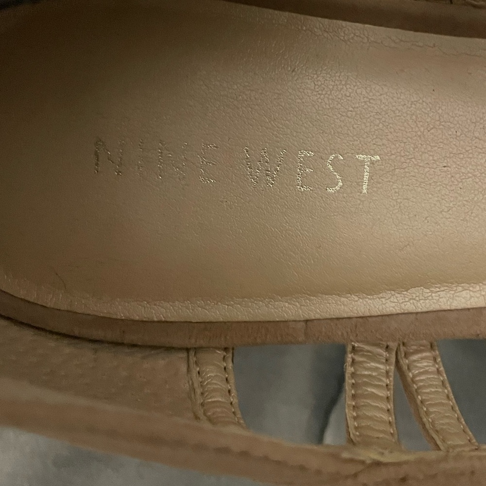 Nine West Cream Cut-Out Heels - Picture 3 of 5